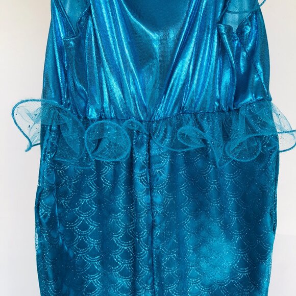 New w/Tag-Great Pretenders Blue Sparkle Mermaid Dress - Size 5-6  - Picture 7 of 14